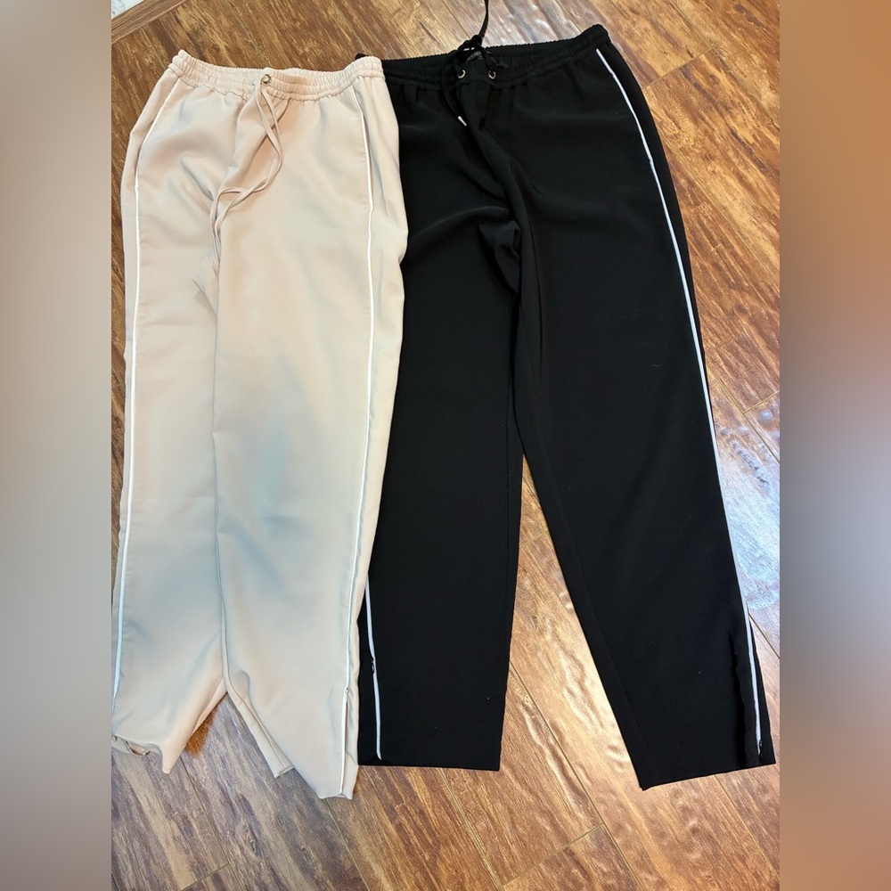 Dynamite Black & Beige Track Pants 
Buy one get second free